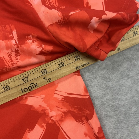 Birdie Bound Polo Shirt Mens Small Red Orange Abstract Golf Performance Active - Picture 7 of 7